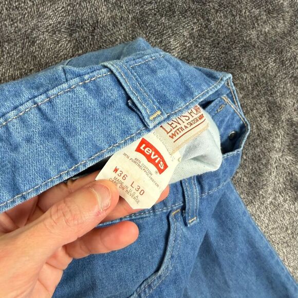 Vtg 80's Levi's Bootcut Orange Tab Denim Jeans Men's 36X36(34X29) Made In USA - Picture 5 of 15